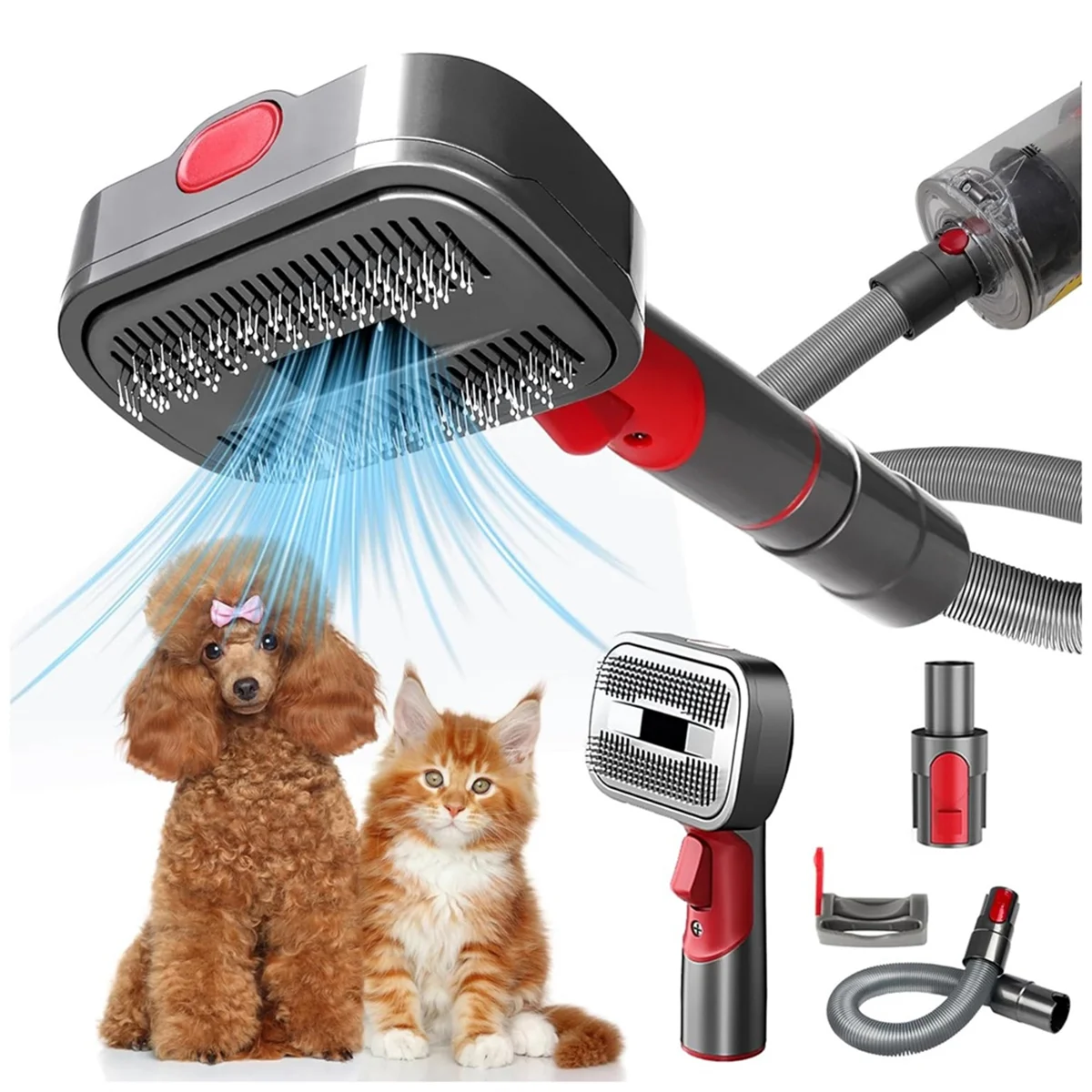 Pet Grooming Kit for Dyson Vacuum V7 V8 V10 V11 V12 V15, Pet Grooming Brush Attachment,Dog Hair Groomer Tools