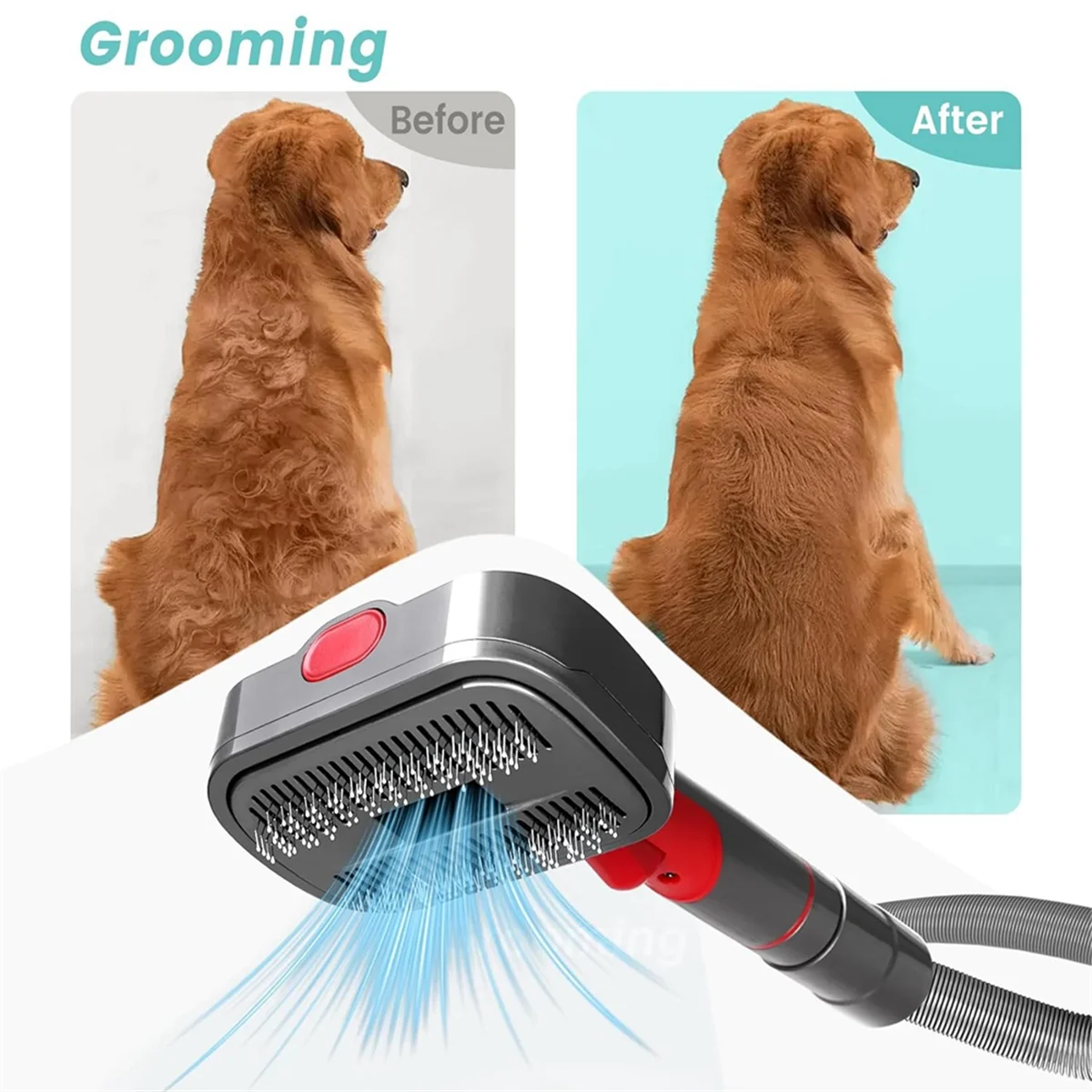 Pet Grooming Kit for Dyson Vacuum V7 V8 V10 V11 V12 V15, Pet Grooming Brush Attachment,Dog Hair Groomer Tools