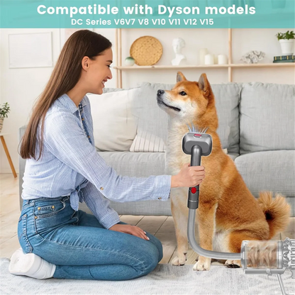 Pet Grooming Kit for Dyson Vacuum V7 V8 V10 V11 V12 V15, Pet Grooming Brush Attachment,Dog Hair Groomer Tools